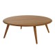 Table basse ronde Fox D 80 cm, frêne foncé