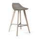 Tabouret de comptoir d'Hauteville pieds bois LYON BETON