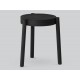 Tabouret Pal chêne teinté noir, bois