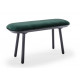 Banc Naïve 100 cm velours vert frêne teinté noir