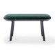 Banc Naïve 100 cm velours vert frêne teinté noir