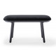 Banc Naïve 100 cm tissu noir frêne teinté noir