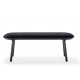 Banc Naïve 140 cm tissu noir frêne teinté noir