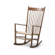 Rocking-chair J16 FREDERICIA noyer, raphia naturel