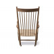 Rocking-chair J16 FREDERICIA noyer, raphia naturel