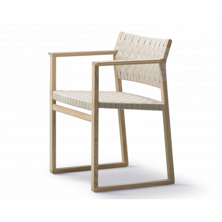 Fauteuil BM62 avec sangles de lin Borge Mogensen FREDERICIA