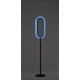 Lampadaire ovale Lens noir mat / bleu