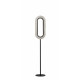 Lampadaire ovale Lens noir mat / gris