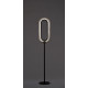 Lampadaire ovale Lens noir mat / gris