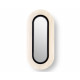 Applique ovale Lens noir mat/blanc ivoire