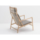 Lounge chair Dedo cuir Dakar grey