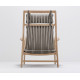 Lounge chair Dedo cuir Dakar grey