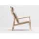 Lounge chair Dedo cuir Dakar stone