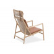 Lounge chair Dedo cuir Dakar whisky