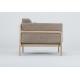 Fauteuil Fawn cuir Dakar stone