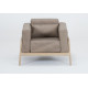 Fauteuil Fawn cuir Dakar stone