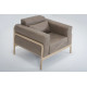 Fauteuil Fawn cuir Dakar stone