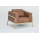 Fauteuil Fawn cuir Dakar whisky