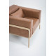 Fauteuil Fawn cuir Dakar whisky