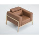 Fauteuil Fawn cuir Dakar whisky