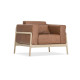 Fauteuil Fawn cuir Dakar whisky