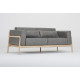 Canapé 2 places Fawn cuir Dakar Grey