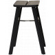 Tabouret Angle chêne teinté noir