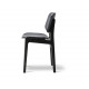 Chaise Soborg chêne teinté noir cuir 88