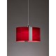 Suspension Sushi rouge nickel mat