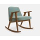 Rocking Chair 366 tissu velours menthe